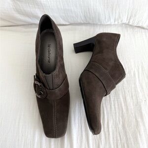 Liz Claiborne Brown Suede Ankle Boots w/ Buckle